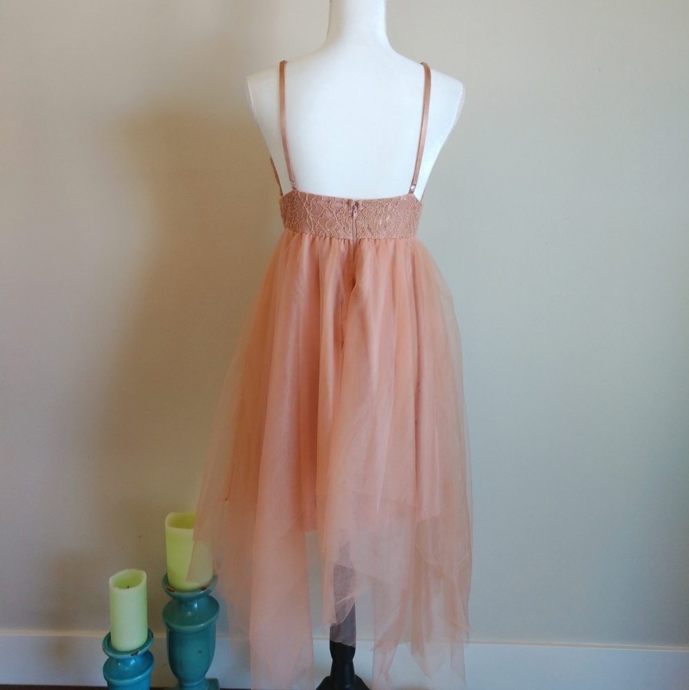 🆕Mauve/Blush Lace Tulle Dress - Picture 4 of 8